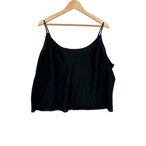 Talbots Camisole Womens Size 22W Petite Cropped‎ Fairygoth Whimsigoth Black